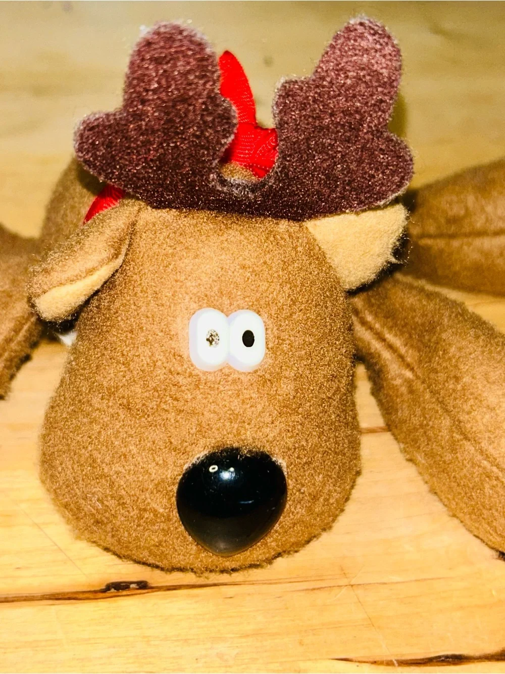 Vintage Hallmark Christmas Rodney Reindeer Brown Bean Bag Stuffed Plush 5